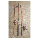 2  Fishing Rods W/ Open Face Reels