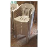 Stack of 10 Poly Lawn Chairs