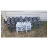 Qty of Flower Bed Fence, Plastic & Wire