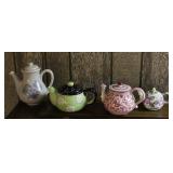 4 Decorative Coffee & Teapots
