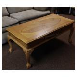 3pc. Oak coffee & end table set
