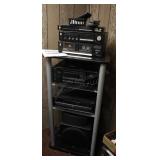 Stereo components: tuner, amplifier, tape deck, CD