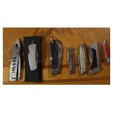 6 Pocket knives (multi-tool, wine key, folding)