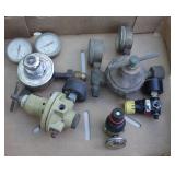 Gauges, & Oxy Acetylene regulators, & air regs