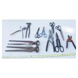 Scissors, sheet metal snips, pruning shears