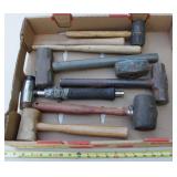 2# Sledge hammer, rubber & lead mallets