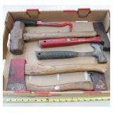 Hatchets & sledge hammer and cats-paw