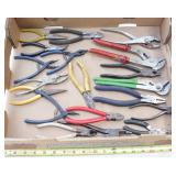 Wire cutters, snap ring pliers, & Adj pliers