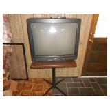 Sylvania 27" Color TV & Small Table