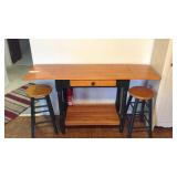 Kitchen Island / Bar and 2 stools