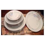 Partial Set of Fourtain China - Floral Pattern