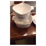 Lot of 3 Blue Cornflower Pieces of Corningware