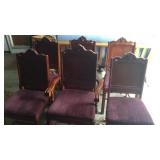 Five Side Chairs & One Captain Chair