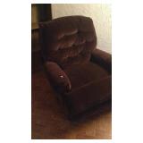 Matching Pair of Plush Rocker Recliners