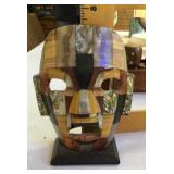 Abalone and onyx stone mosaic mask