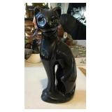 Black cat statue