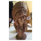 Pottery Indian bust