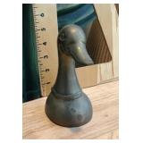 Cast metal duck bookend
