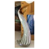 Hand blown glass bird