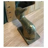 Cast metal duck towel holder