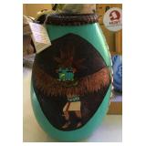 Hand-painted gourd vase