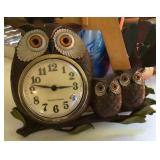 Battery operated owl clock