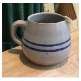 Hand-painted pottery pitcher