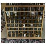 Shot glass display and shot glasses