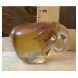 Art glass elephant paperweight
