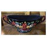 Painted glass console bowl