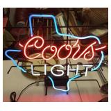 Coors light Texas neon
