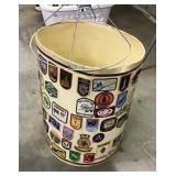 Lamp shade with patches