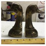 Brass Himark duck head bookends