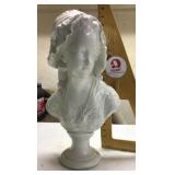 Painted ceramic bust