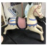 Wooden carousel horse