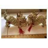 Pair of  Chinese ceramic dragons