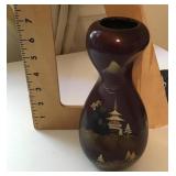 Handpainted glass vase