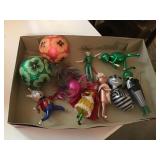 Blown glass Christmas ornaments