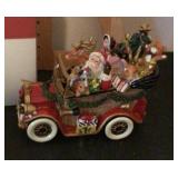 Fitz and Floyd musical Santa car