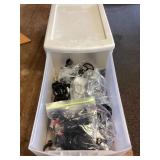 Sterilite tote of microscope auxiliary lights