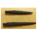 2 iron arrow points