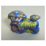 Enameled foo dog