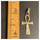 Sterling ankh pendant