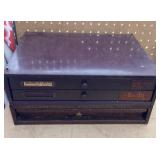 3-drawer metal cabinet of watch parts