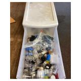 Sterilite tote of microscope objective cases