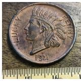 1921 Pittsburgh souvenir lucky penny