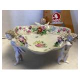 Dresden porcelain cherub bowl