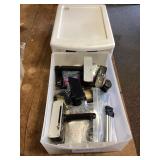 Sterilite tote of microscope lamp housings