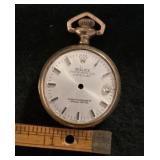 Monogrammed pocket watch case marked Rolex