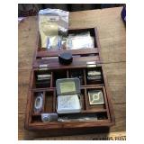 Engraving templates & blanks in wood box